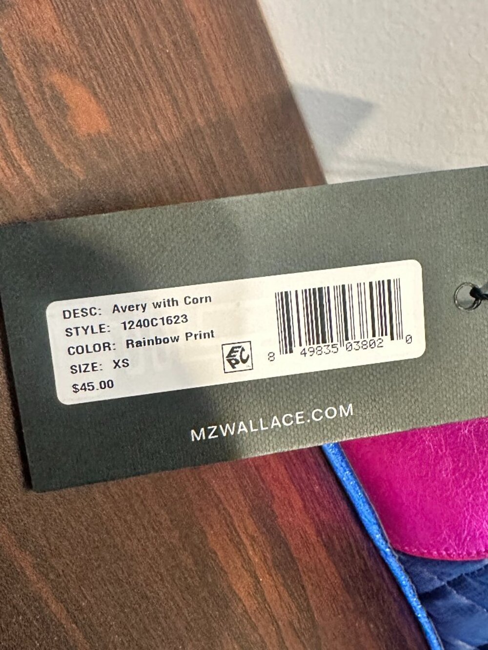 MZ WALLACE AVERY W/ CORNERS POUCH – LIMITED EDITION RAINBOW PRINT | XS | NWT - Picture 3 of 10